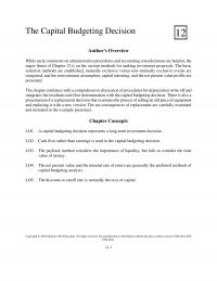 Investments & Securities Chapter 12 The Present Value The Cash Inflows Equals Exceeds The Present