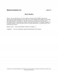 Investments & Securities Chapter 14 1 Relation Text The Case Should Follow Complexity The Case Moderately