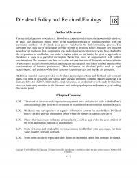 Investments & Securities Chapter 18 Arguments For The Relevance Dividends Ignore Investor Preferences But Include Resolves Investor