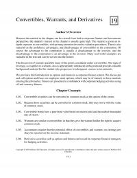 Investments & Securities Chapter 19 The Conversion Value Line Easy Draw You Start Zero And Pick Any