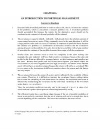 Finance Chapter 6 The Hypothetical Graph Efficient Frontier Common Stocks Will Have Curved Shape See