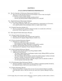 Finance Chapter 18 Captures Just The Downside Risk The Portfolio Comparing The Sharpe And Sortino