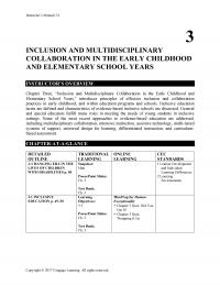 Economics Chapter 3&nbsp;Inclusion&nbsp; and&nbsp; Multidisciplinary&nbsp; Collaboration&nbsp; in&nbsp; the&nbsp; Early&nbsp; Childhood&nbsp; and Elementary&nbsp; School&nbsp; Years