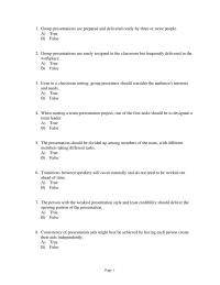 Communications Chapter 28 Page When Giving Group Presentation All Team Members Need Stay