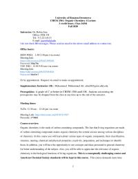Chem 2301 Exam 1 Study Guide