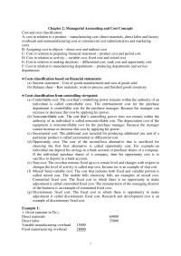 Managerial Accounting Chapter 2