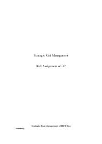 Risk Assessment Strategic Risk
