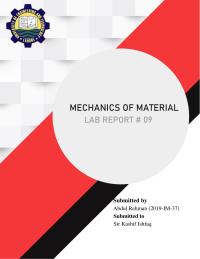 Lab Report Page 1 of 6MECHANICS OF