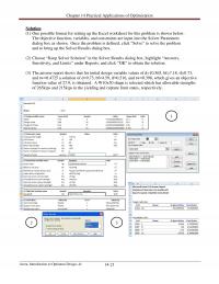 Aeronautical Engineering Chapter 14 Keep Solver Solution The Solver Results Dialog Box Highlight Answers Sensitivity And