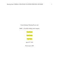 English Running head FORMAL