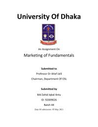 Finance University Of DhakaAn