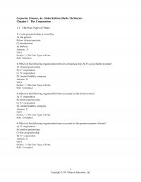 Banking Chapter 1 The Effective Tax Rate Your Share The Corporations Earnings Closest Answer Explanation