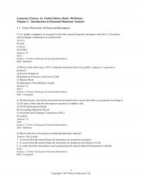 Banking Chapter 2&nbsp;Introduction to Financial Statement Analysis&nbsp;