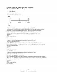 Banking Chapter 4&nbsp;Timelines are an important first step in organizing and then solving a financial problem