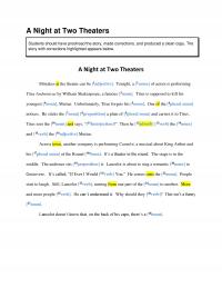 Communications Unit 1&nbsp;Proofreading Challenge Activities Titus Titus Sees The Noun And Says Interjection Then Adverb Verb The