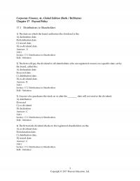 Banking Chapter 17 Omicrons Cumdividend Price Closest Answer Explanation Enterprise Value Pvfuture Fcf Million Market