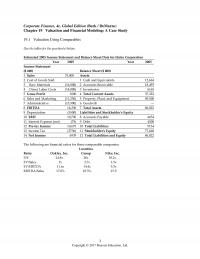 Banking Chapter 19 Nike Low Ebitda Evebitda Million Million Low Equity Debt Cash Excess Nwc