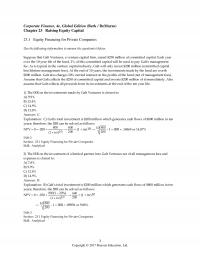 Banking Chapter 23 Therefore Postmoney Valuation Million Shares Million Diff Section Equity Financing For Private
