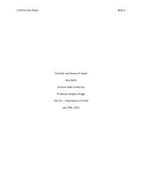 Criminal Law Paper Criminal Law