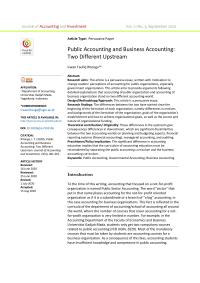 Public Accounting and Business Accounting: Two Different Upstream