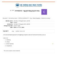 Chap8 Master Budgeting.