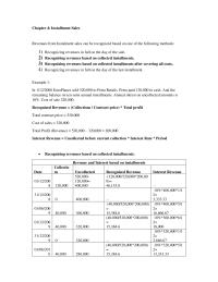 Installment Sales – Part 1