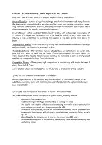 The Cola Wars Continue – Case-1
