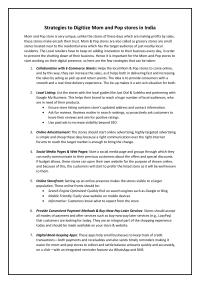 Marketing Strategies to Digitize