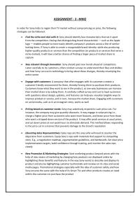 Marketing ASSIGNMENT  3 MM2In order