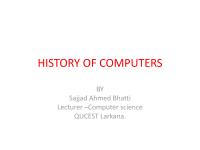 History of computers