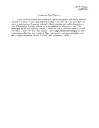 Leadership Theory Writing