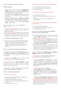 Literature and Its Characteristics