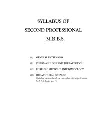 SYLLABUS OF  SECOND PROFESSIONAL