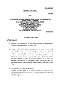 Juris diction claims