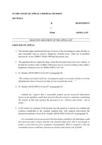 IN THE COURT OF APPEAL IN THE
