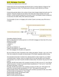 Mortgage: Fixed Rate