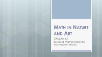 MATH IN NATUREAND ART