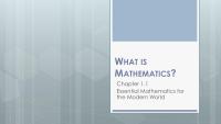 WHAT ISMATHEMATICS?