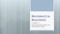 MATHEMATICAL REASONING