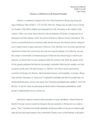 Daoism as a Reflection of the Natural Principles – Unit 1 Essay