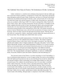The Cathédrale Notre-Dame de Chartres – Unit 3 Essay