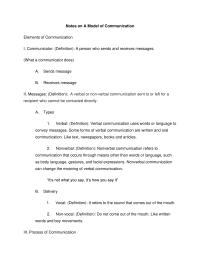 Notes on A Model of Communication