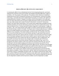Quanitative article review 3.14.21.