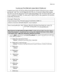 LANGUAGE TEST REVIEW ASSIGNMENT TEMPLATE