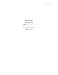 BUS201: Business Statistics