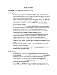 Audit Tutorial 1