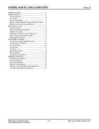 OTHER ASSETS AND LIABILITIES