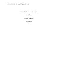 Unit1 variable types