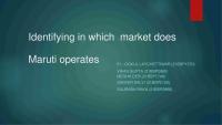 Identifying in which market does Maruti operates compressed