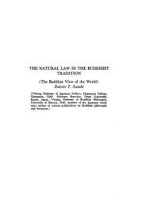 THE NATURAL LAW IN THE BUDDHISTTRADITION